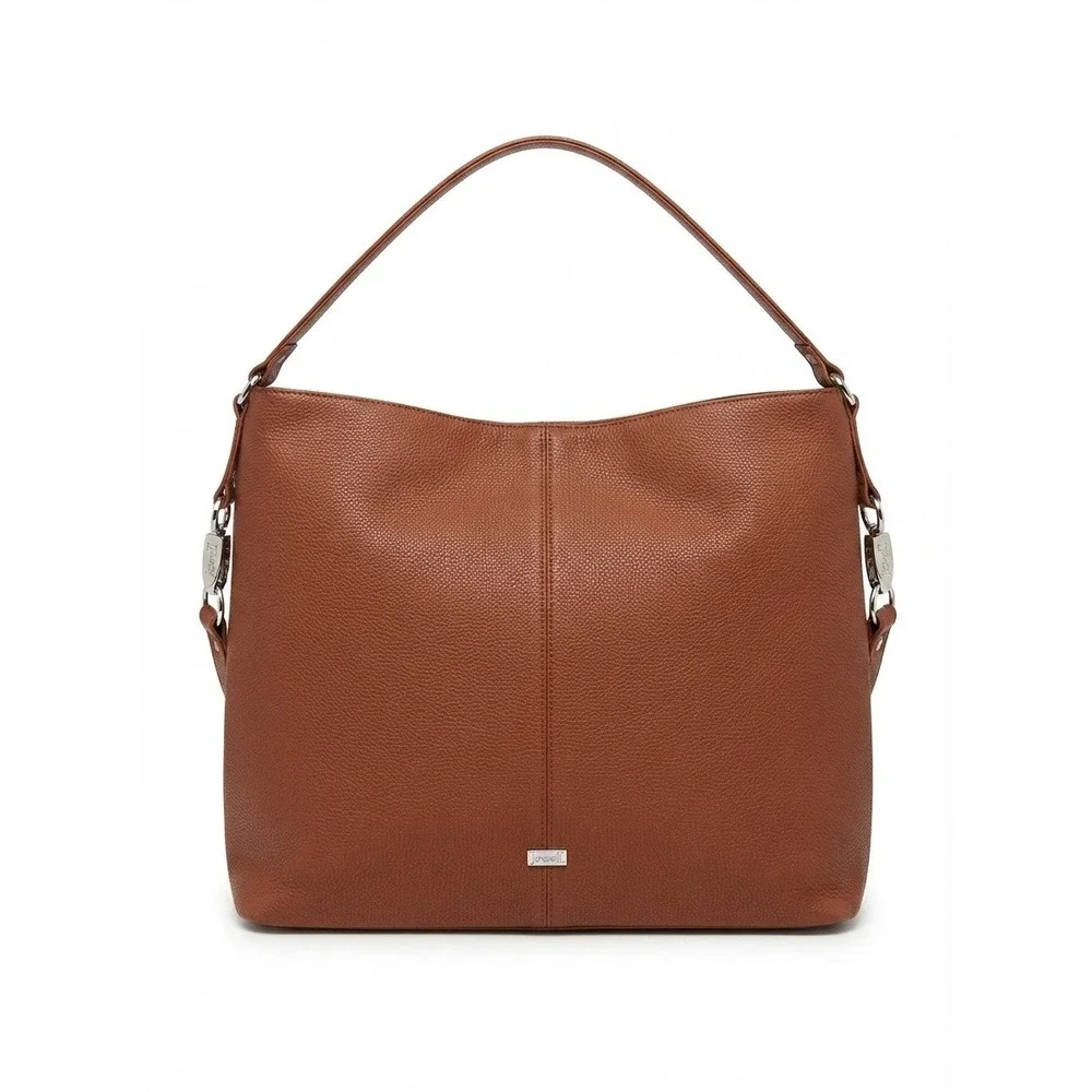 Jewell Hobo Bag Women Large Brown Pebbled Faux Leather Magnetic Good